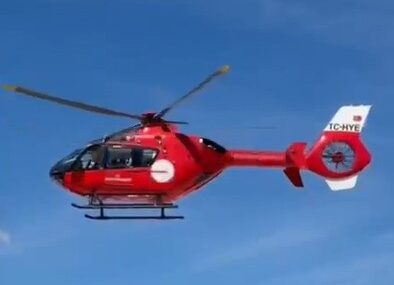 Yozgat’ta karbonmonoksit zehirlenmesi nedeniyle tedavisi süren hasta ambulans helikopter ile