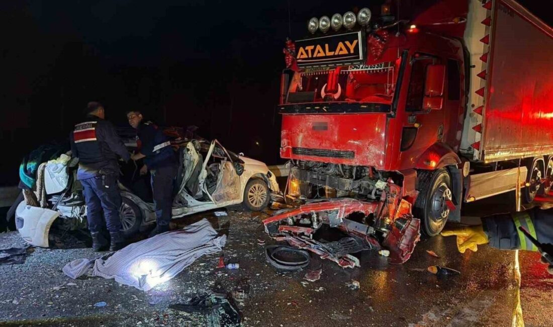 Antalya-Isparta karayolunda bir kadının çocuklarını korumaya çalışırken öldüğü kazada, kamyon