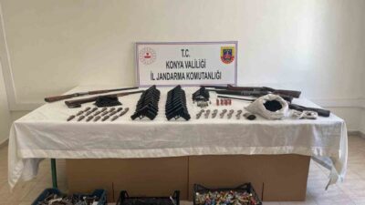 Manavgat ile Beyşehir’de Jandarma tarafından düzenlenen operasyonda çok sayıda ruhsatsız