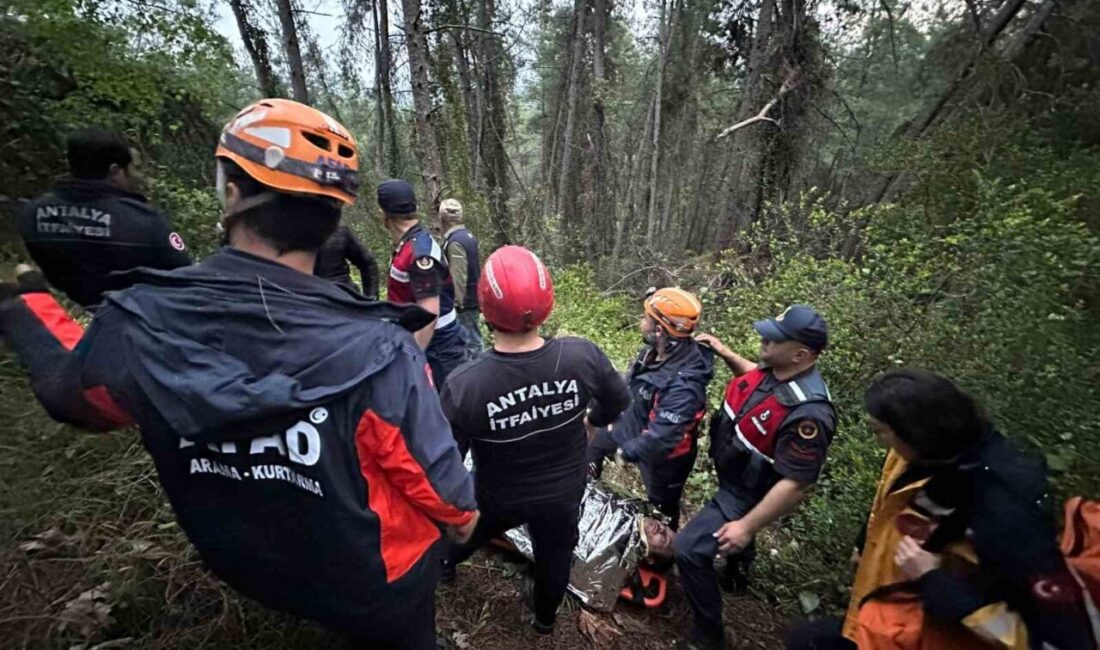 Aksu ilçesinde 80 metrelik uçuruma yuvarlanarak yaralanan bir adam, jandarma,
