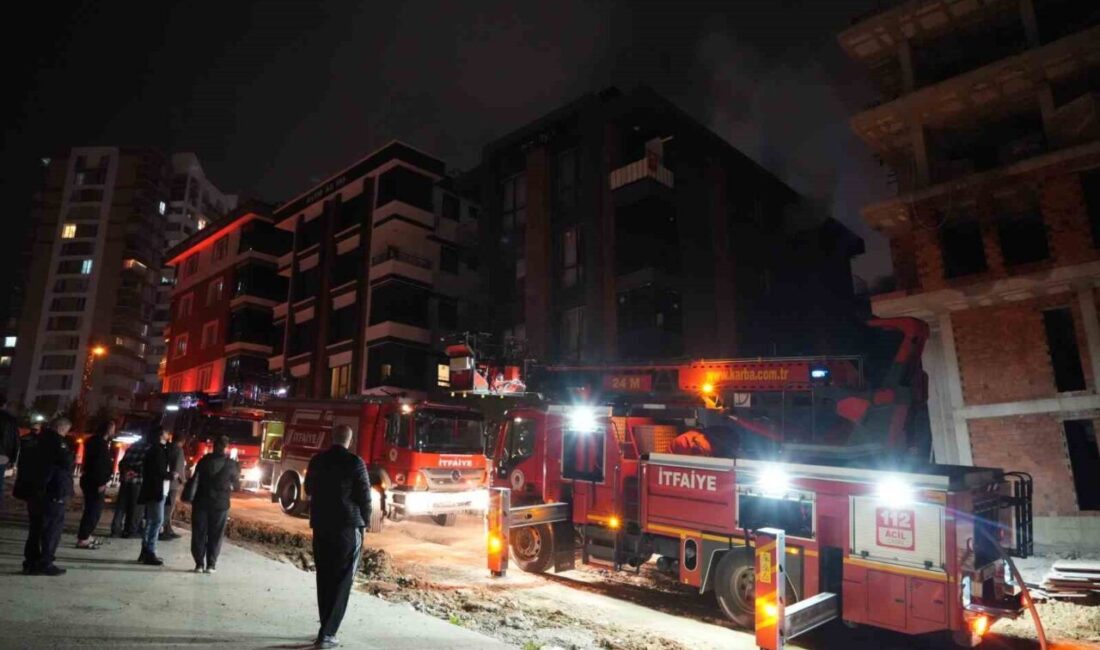 Samsun’un Atakum ilçesinde bulunan 4 katlı bir apartmanın en üst
