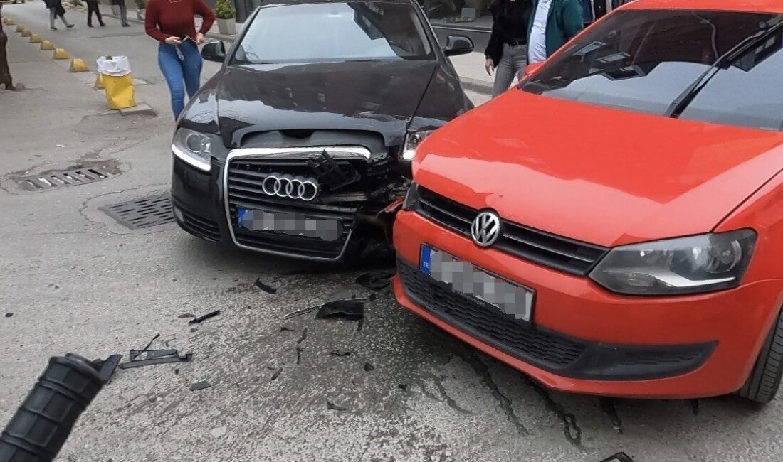 Eskişehir’de meydana gelen trafik kazasında bir motosiklet sürücüsünün kask kamerasına