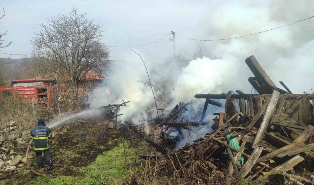 Bozüyük ilçesinde başlayan ve kısa sürede yayılan bir araç yangını,