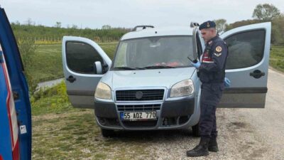 Samsun ilinde hayvancılıkla uğraşan 32 yaşındaki bir kişi, aracında silahla