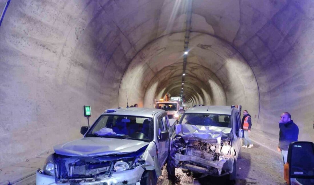 Artvin-Erzurum kara yolu üzerinde meydana gelen trafik kazasında, bir tüneldi