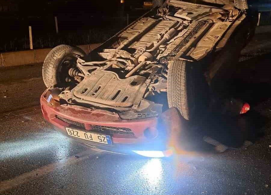 Erzurum’un Aşkale ilçesine bağlı Çayköy mevkiinde yaşanan trafik kazası, korku