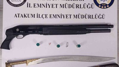 Samsun’un Atakum ilçesinde polis ekipleri tarafından gerçekleştirilen operasyonda ruhsatsız silah