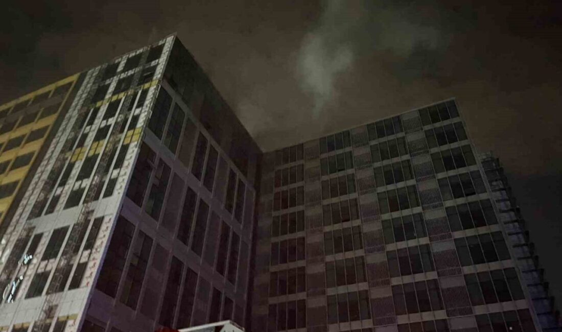 Bahçelievler’de, inşaat halindeki 12 katlı bir binada meydana gelen yangın,