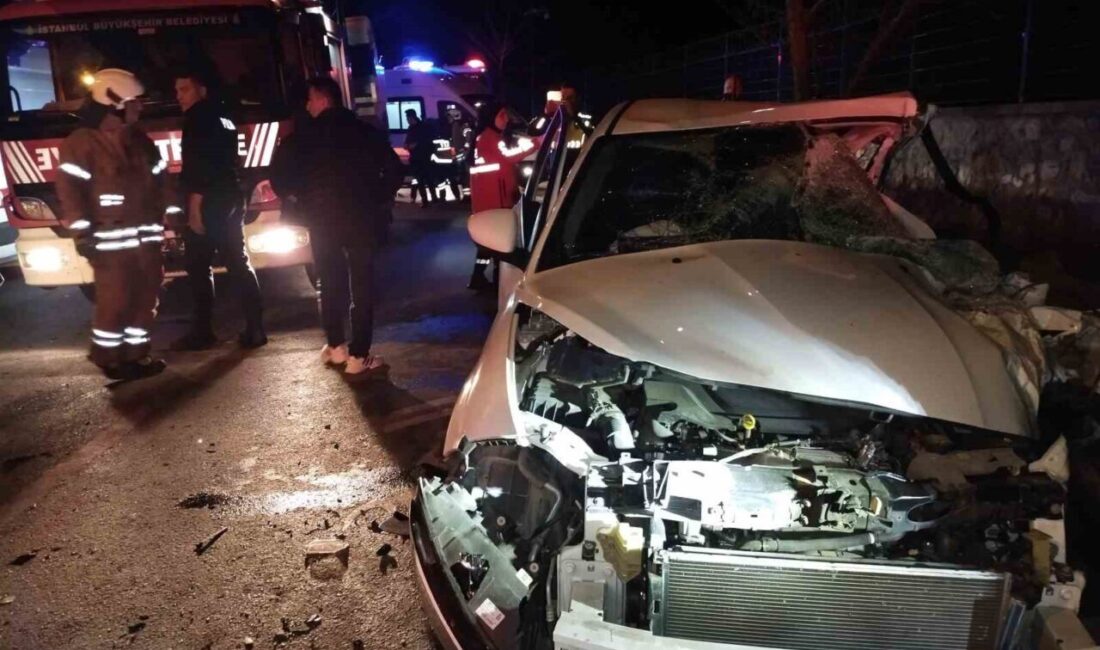 Beykoz’da meydana gelen trafik kazasında, Kaymakdonduran Caddesi’nde seyir halindeki bir