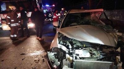 Beykoz’da meydana gelen trafik kazasında, Kaymakdonduran Caddesi’nde seyir halindeki bir