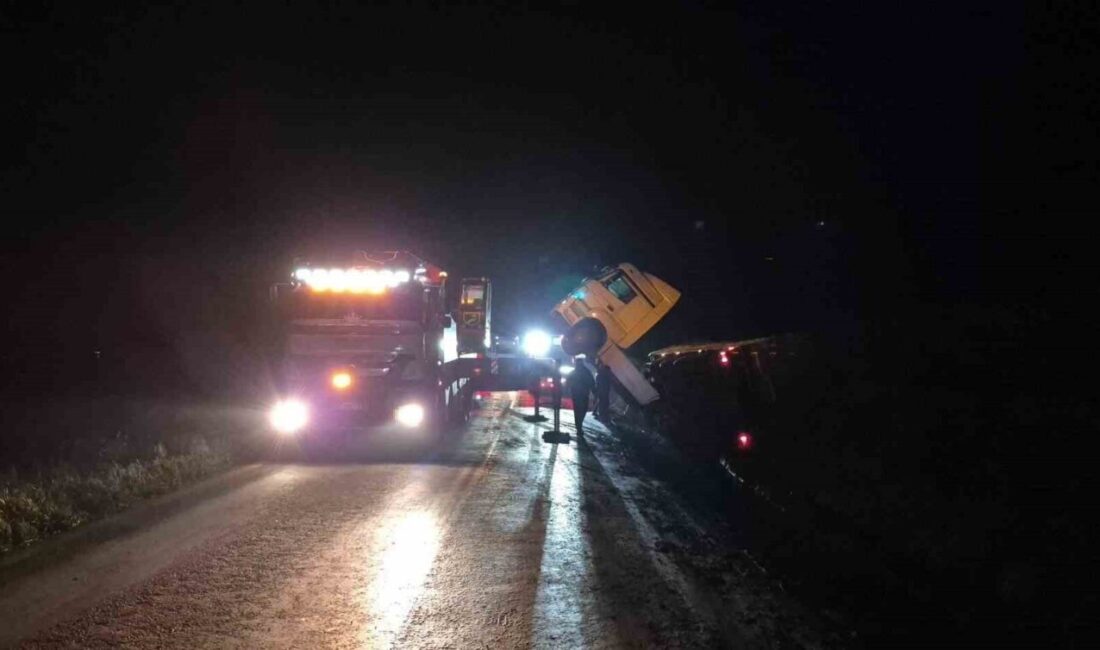 Bilecik’te meydana gelen bir trafik kazasında seyir halindeki bir tır