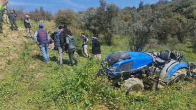 Bilecik’te, Çerkeşli Köyü’nde meydana gelen traktör kazasında sürücü yaralandı. H.U.