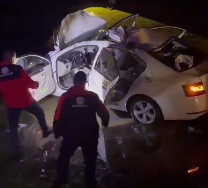 Bitlis’in Güroymak ilçesinde meydana gelen trafik kazasında bir otomobilin at
