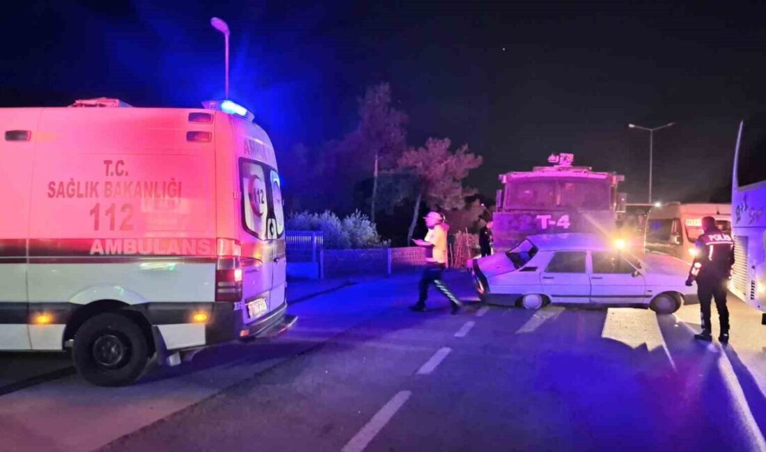 Muğla’nın Bodrum ilçesinde meydana gelen trafik kazasında, TOMA’nın bir otomobile