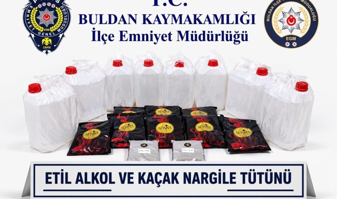 Denizli’nin Buldan ilçesinde gerçekleştirilen operasyonda 40 litre etil alkol ve