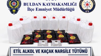 Denizli’nin Buldan ilçesinde gerçekleştirilen operasyonda 40 litre etil alkol ve