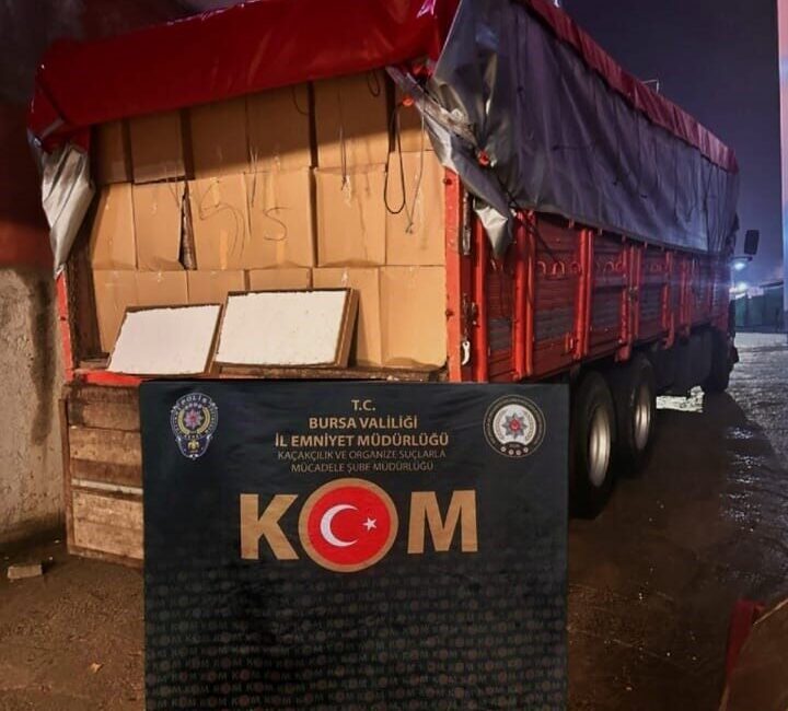 Bursa’da gerçekleşen bir operasyonda polis ekipleri, bir araçta yapılan aramada