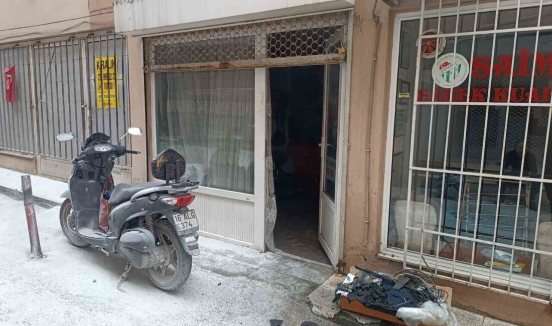 Bursa’da bir motosiklet tamir atölyesinde jeneratörden çıkan yangın, paniğe neden