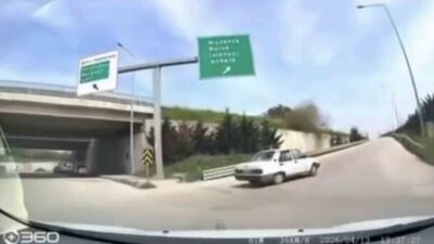 Bir sürücü, Bursa Şehir Hastanesi Otoban Bağlantı Kavşağı’nda seyir halindeyken