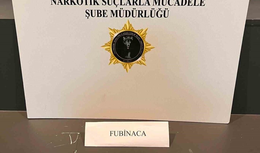 Samsun’da Narkotik ekipleri tarafından gerçekleştirilen operasyonda sentetik uyuşturucu madde ele