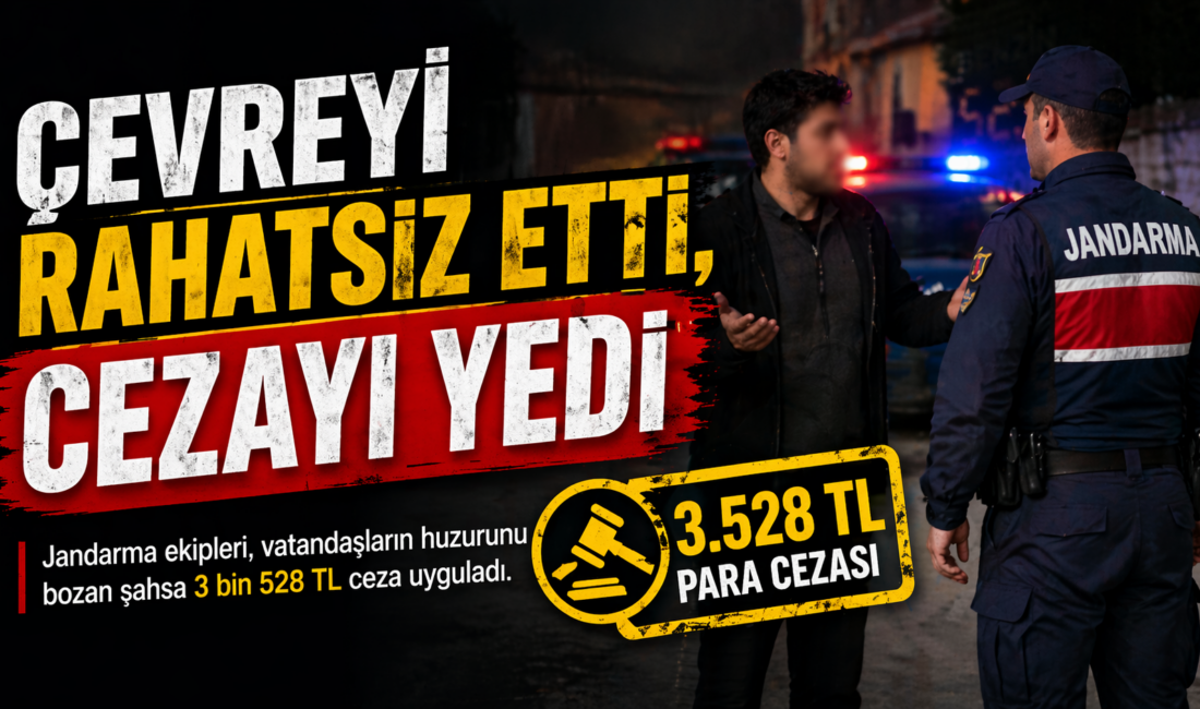 Yozgat’ta alkollü şekilde çevreye rahatsızlık verdiği belirlenen bir şahsa idari