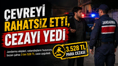 Yozgat’ta alkollü şekilde çevreye rahatsızlık verdiği belirlenen bir şahsa idari