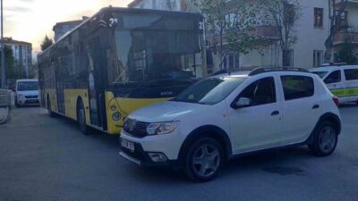 Çorum’da meydana gelen bir kaza sonucunda halk otobüsü ile bir