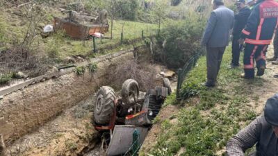 Çorum’un Sungurlu ilçesinde traktörün dereye devrilmesi sonucu yaralanan genç kız