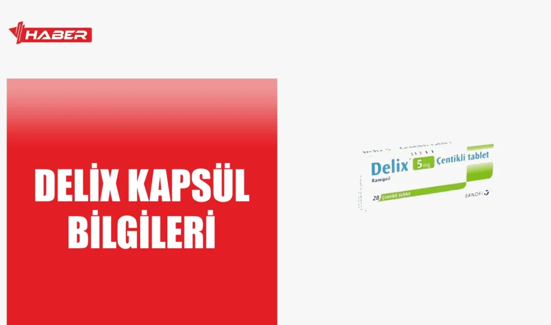 Delix kapsül, ACE inhibitörü ramipril içeren bir antihipertansif ilaçtır. Kullanım