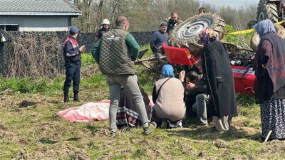 Düzce ilinde tarlasını sürerken traktörün altında kalan bir sürücü yaşamını