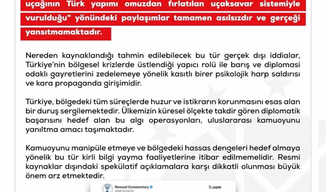 Dezenformasyonla Mücadele Merkezi (DMM), ABD’nin F-15 savaş uçağının Türk yapımı