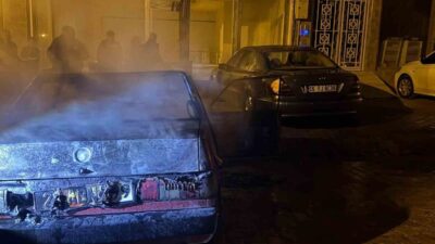 Elazığ’ın Kovancılar ilçesinde Heybet Mahallesi’nde, bir TOFAŞ marka otomobilin alev