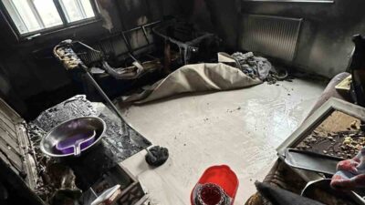 Kapaklı ilçesindeki bir apartman dairesinde çıkan yangın, itfaiye ekipleri tarafından