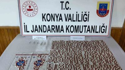 Konya’nın Ereğli ilçesinde Jandarma ekipleri tarafından düzenlenen bir operasyonda bin