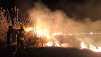 Erzincan’da anız yangını çıktı, ancak itfaiye ekiplerinin hızlı müdahalesi sayesinde