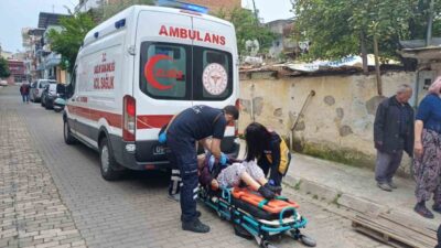 Aydın’ın Efeler ilçesinde yaşlı bir kadının müstakil evin bahçesinde düşmesi