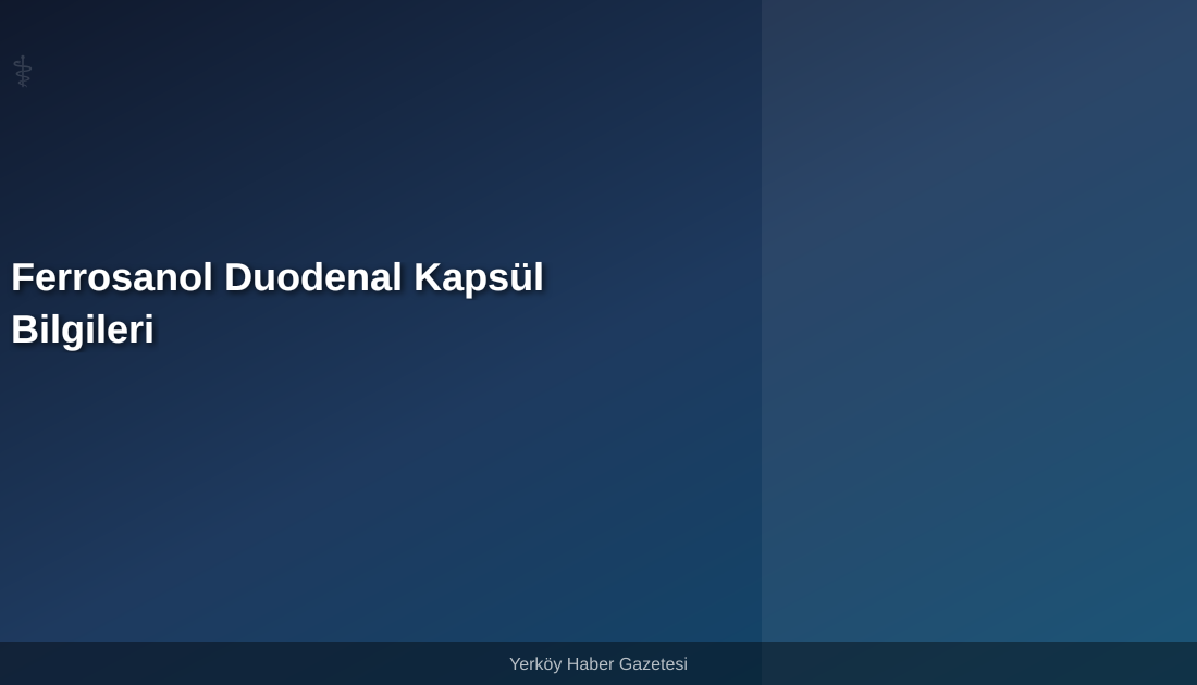 Ferro Sanol Duodenal demir eksikliği tedavisinde kullanılan destekleyici takviyedir. Yan