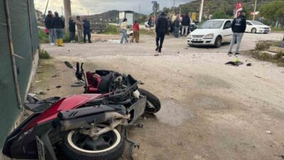 Fethiye’de bir otomobil ile motosikletin çarpıştığı kazada ağır yaralanan 17