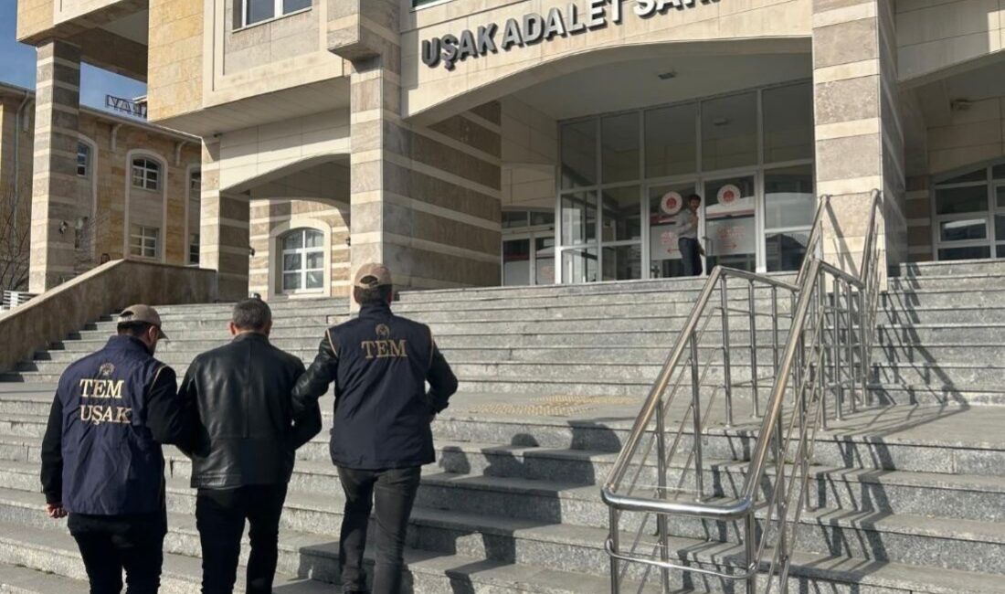 Uşak’ta, polis ekipleri tarafından aranan ve “FETÖ/PDY Silahlı Terör Örgütüne