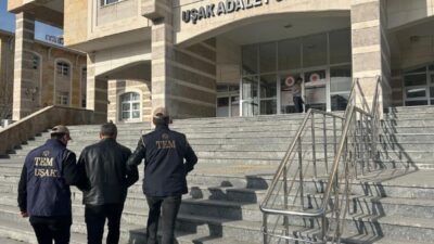 Uşak’ta, polis ekipleri tarafından aranan ve “FETÖ/PDY Silahlı Terör Örgütüne