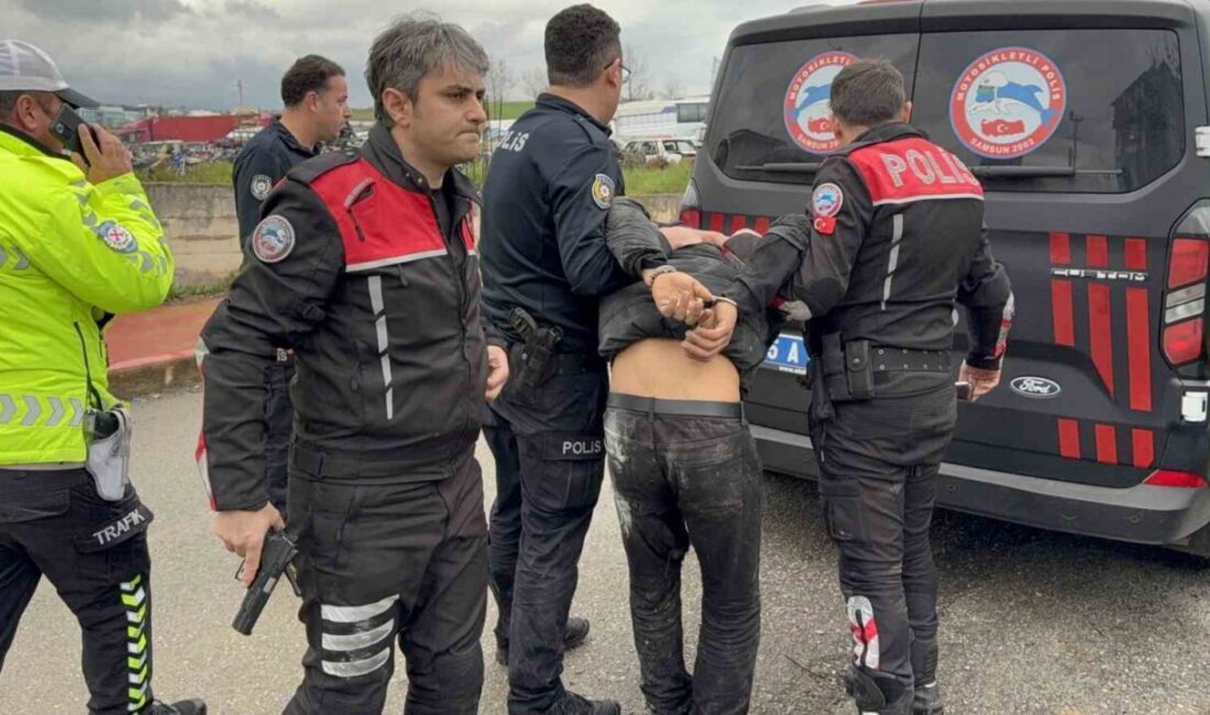 Samsun’da narkotik ekipleri tarafından takip edilen şüpheliler, vatandaşların yardımıyla gerçekleşen