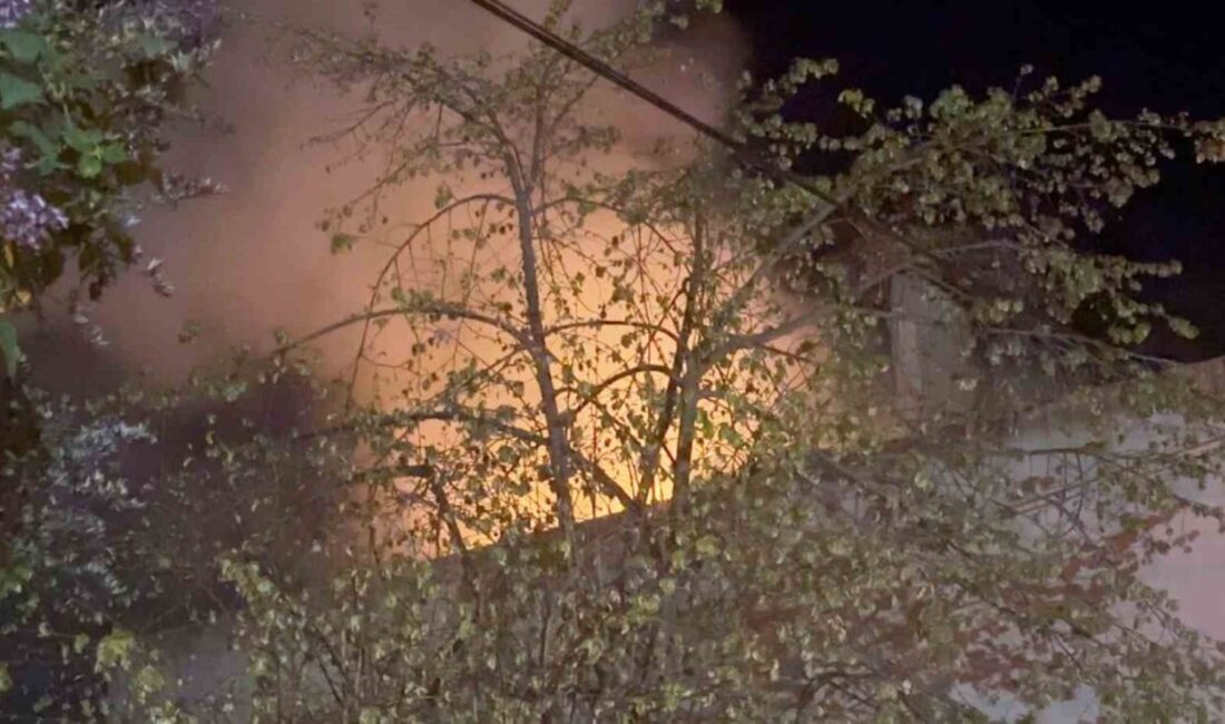 Tekirdağ’ın Muratlı ilçesinde gece saatlerinde meydana gelen yangın büyük bir