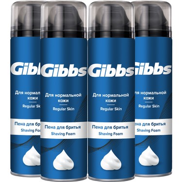 Gibbs Erkek Tıraş Köpüğü 4x200 ml Normal Ciltler için Yoğun Fiyatı