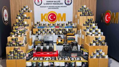 Samsun’da, Kaçakçılık ve Organize Suçlarla Mücadele Şube Müdürlüğü ekipleri tarafından
