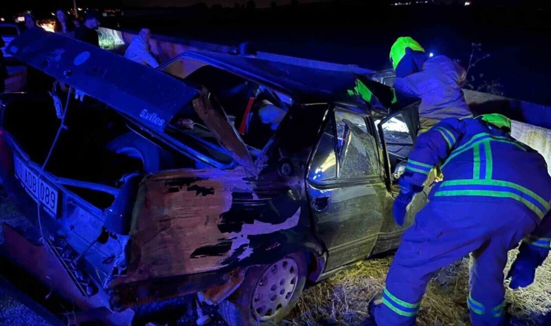 Balıkesir’in Gönen ilçesinde gece saatlerinde tek taraflı trafik kazası meydana