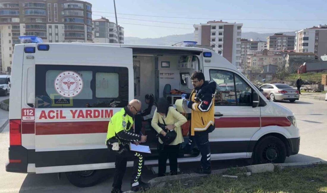 Samsun’un İlkadım ilçesinde meydana gelen bir trafik kazasında, hafif ticari