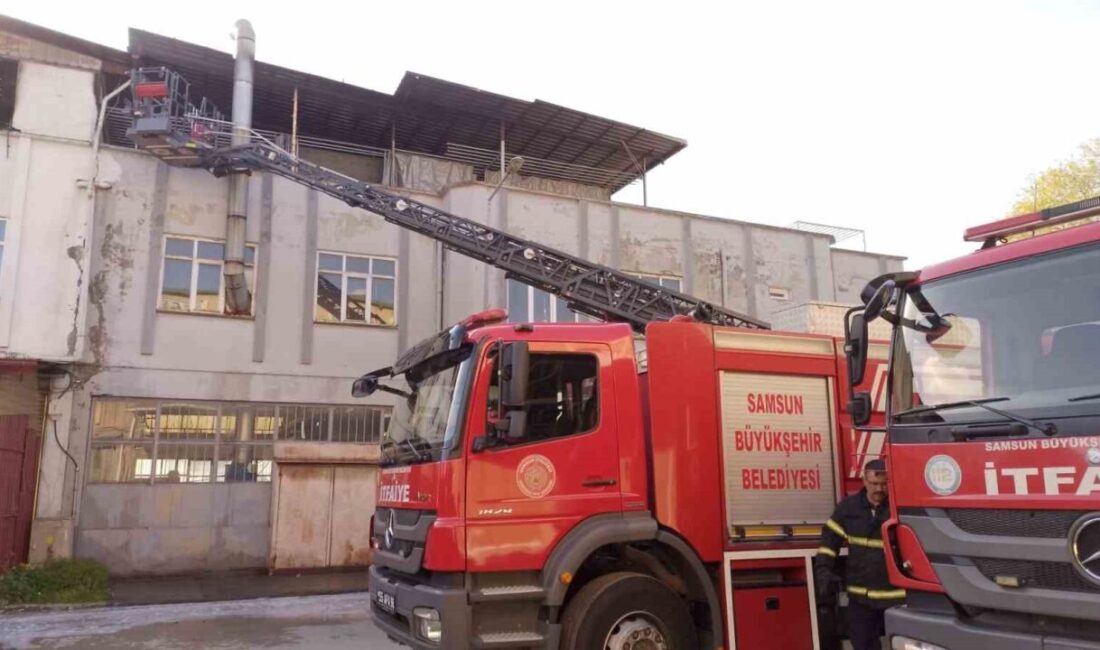 Samsun’da, Tekkeköy ilçesi Örnek Sanayi Sitesi’nde bulunan bir halı yıkama
