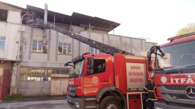 Samsun’da, Tekkeköy ilçesi Örnek Sanayi Sitesi’nde bulunan bir halı yıkama