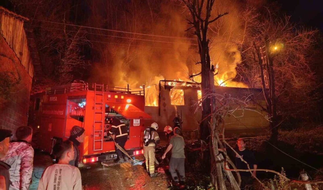 Bursa’nın İnegöl ilçesinde bir tek katlı ev, sabah saatlerinde meydana