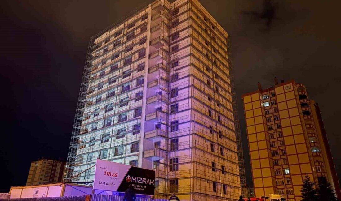 Melikgazi ilçesinde bulunan 14 katlı bir inşaatın çatısına çıkarak intihara